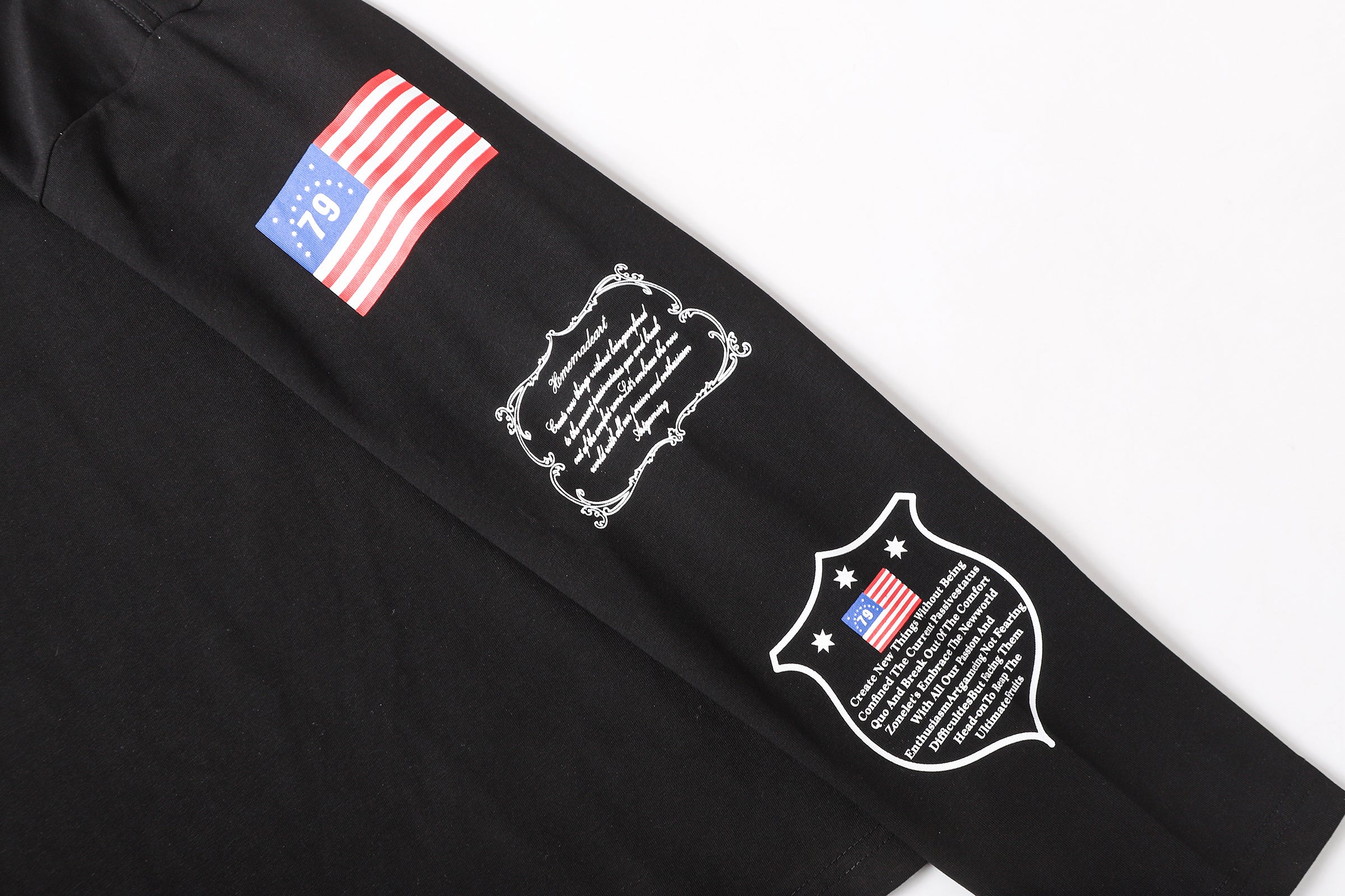 3-6-5.shop Homemade Flag Graphic Long Sleeve Tee