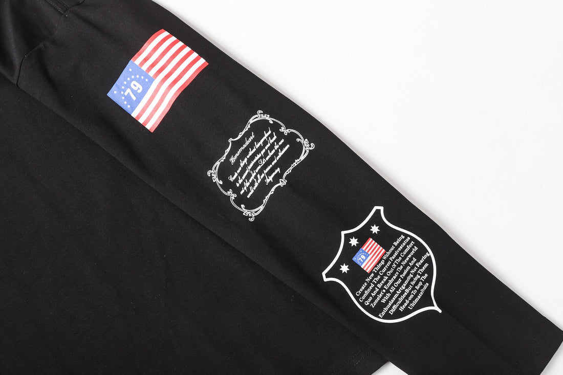 3-6-5.shop Homemade Flag Graphic Long Sleeve Tee