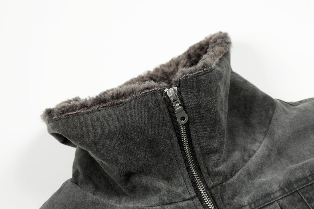 3-6-5.shop Washed Cotton Bomber Jacket