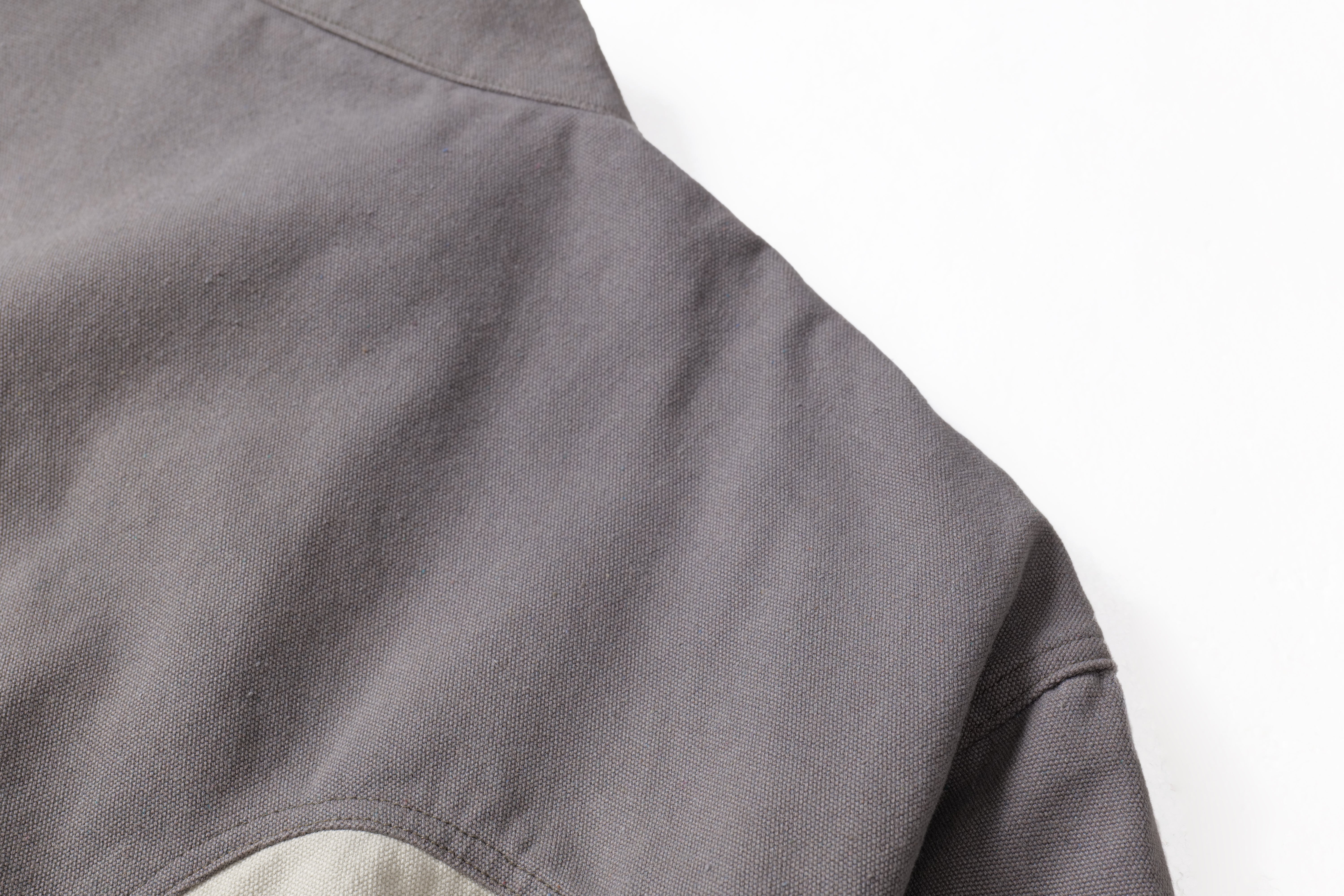 3-6-5.shop Two-Tone Curved Panel Bomber Jacket