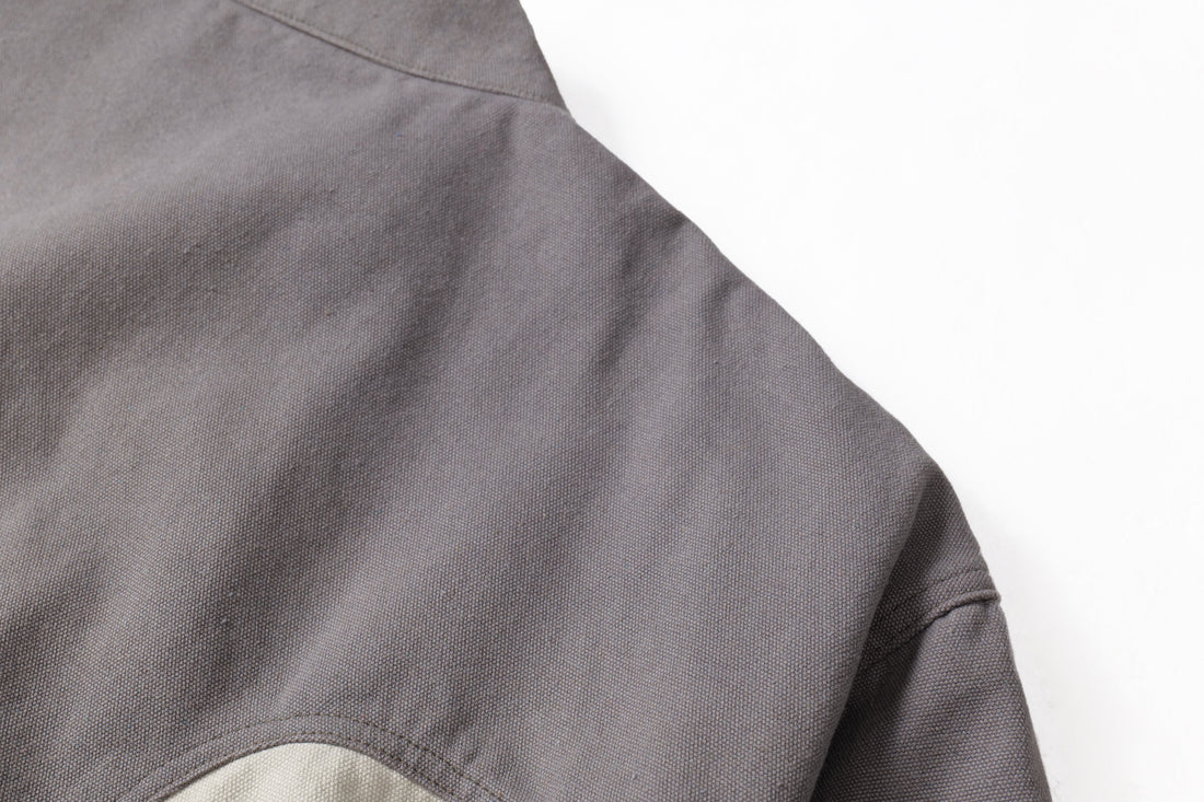3-6-5.shop Two-Tone Curved Panel Bomber Jacket