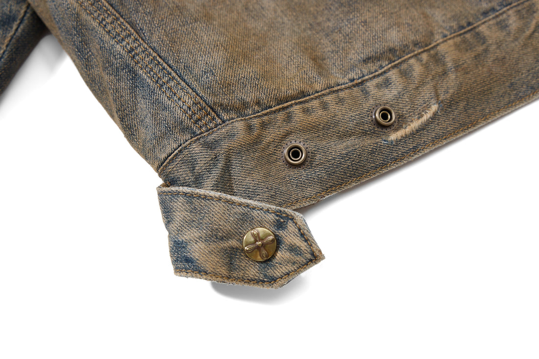3-6-5.shop Vintage Distressed Denim Jacket