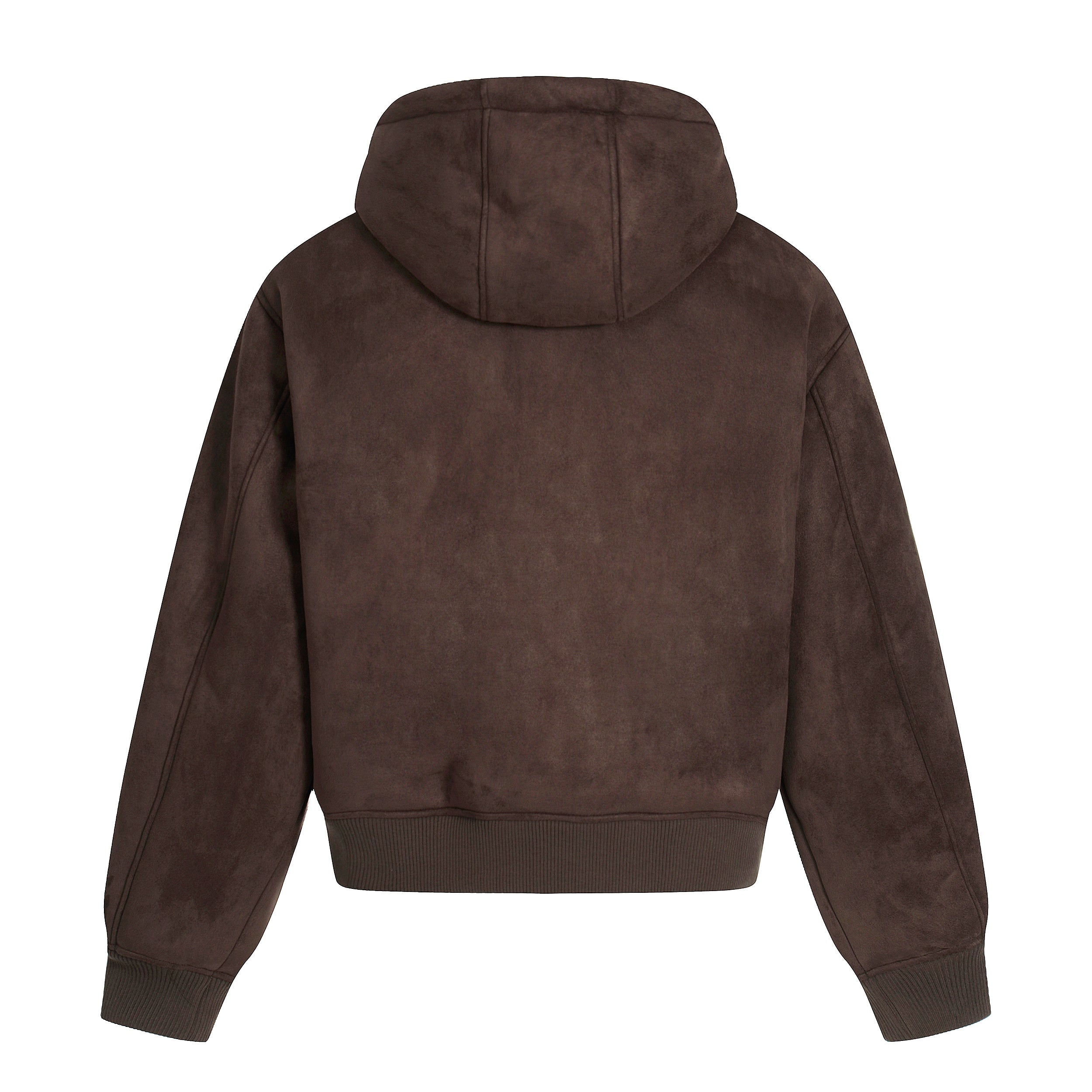 3-6-5.shop Fleece-Lined Brown Hooded Jacket