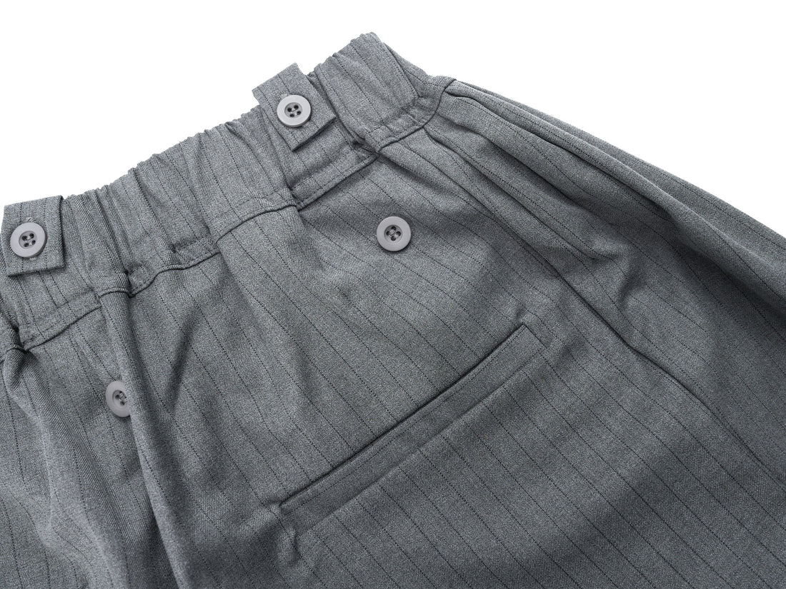 3-6-5.shop Dual-Button Pinstripe Wide-Leg Trousers