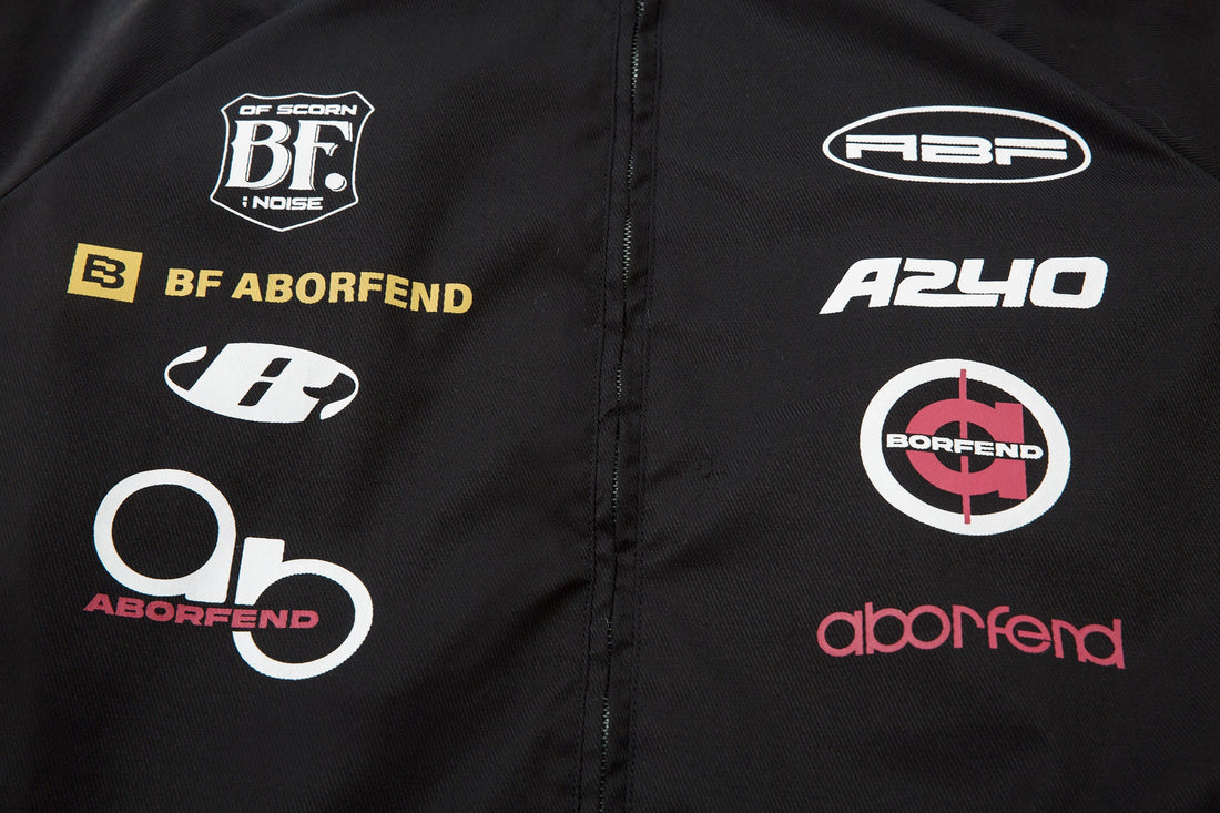 3-6-5.shop Racing Patch Faux Fur Hood Jacket