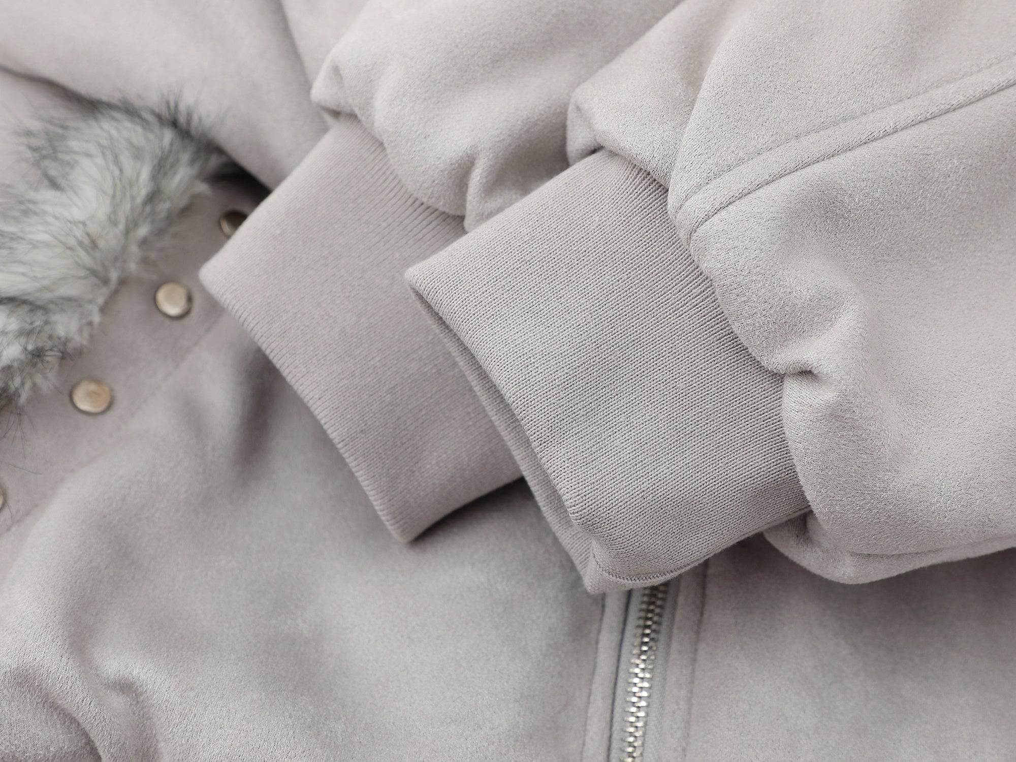 3-6-5.shop Flag Graphic Fur Hoodie Jacket
