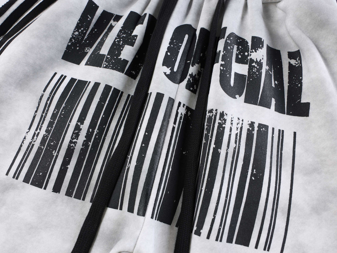 3-6-5.shop Barcode Graphic Wide-Leg Pants