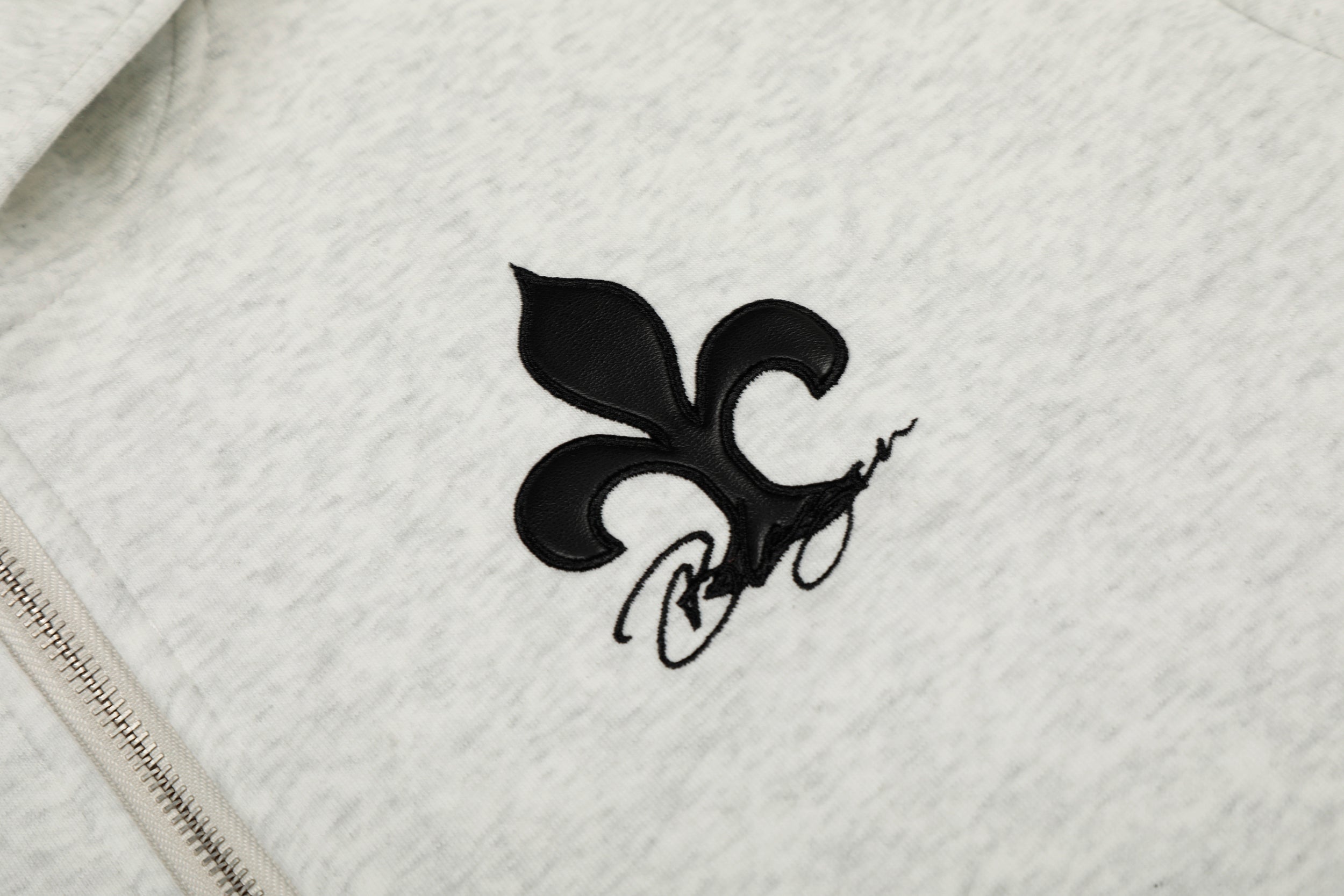 3-6-5.shop Cross Emblem Zip Hoodie