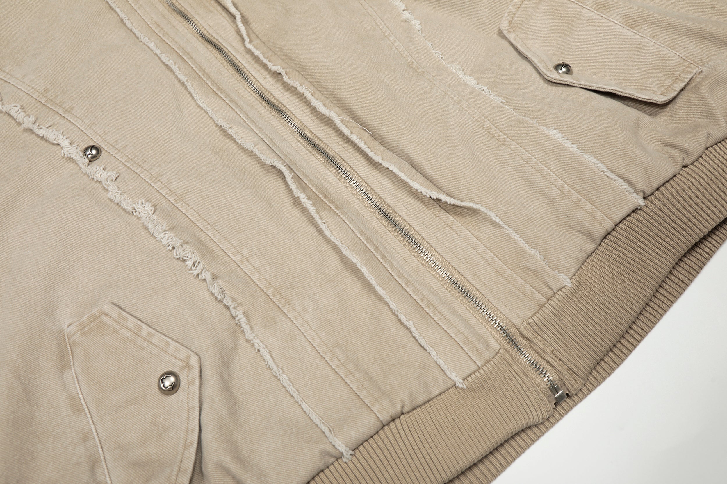 3-6-5.shop Washed Shearling-Lined Denim Hooded Jacket