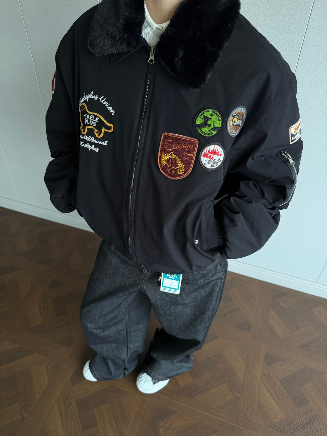 3-6-5.shop Aviation Patch Bomber Jacket