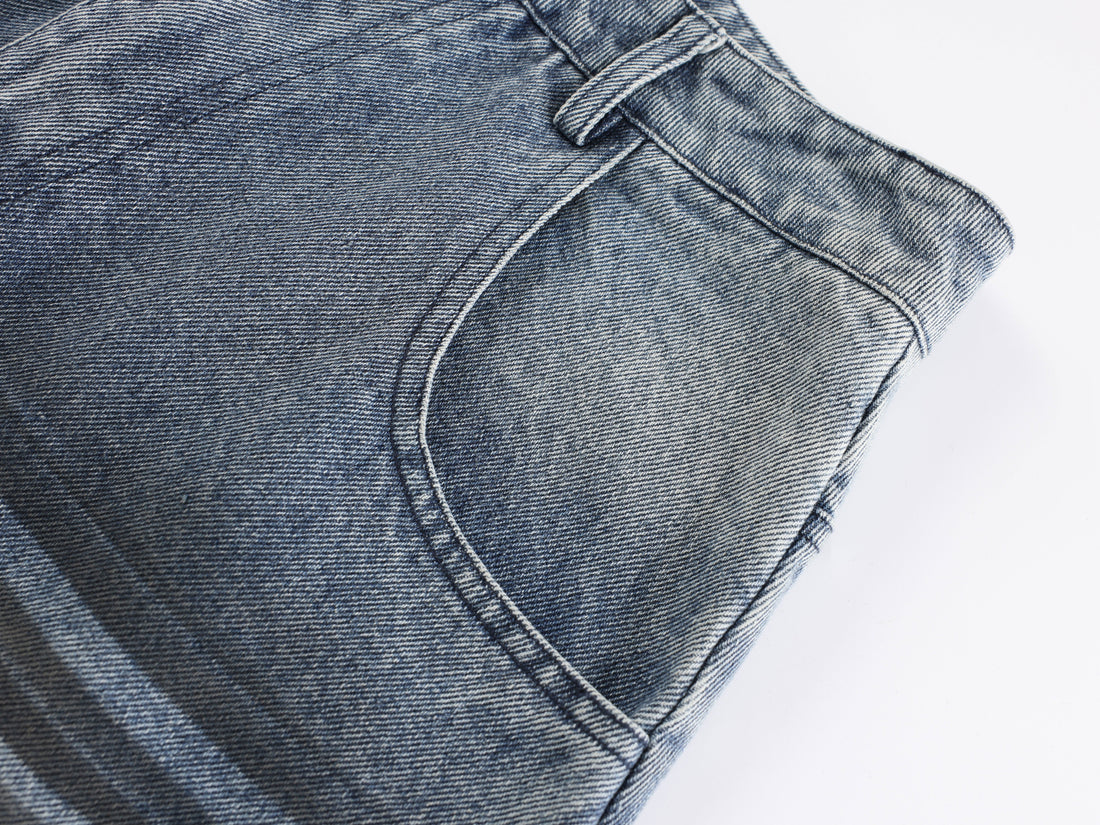 3-6-5.shop Wave-Wash Barrel Jeans