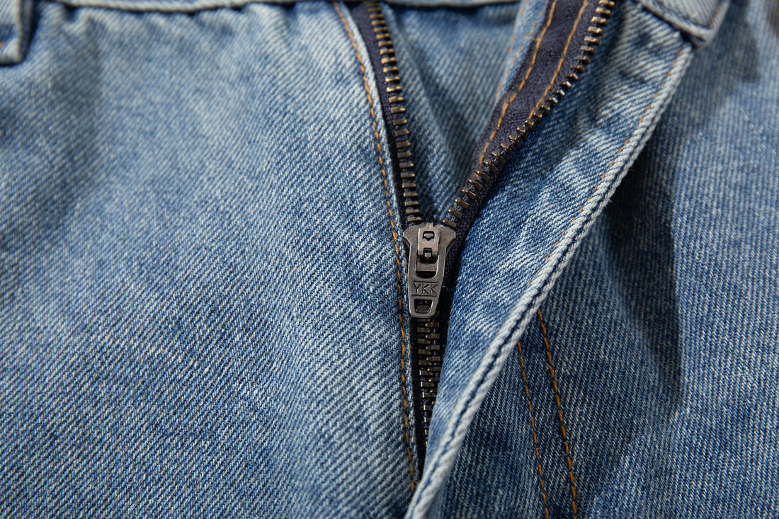 3-6-5.shop Washed Wide-Leg Denim Pants