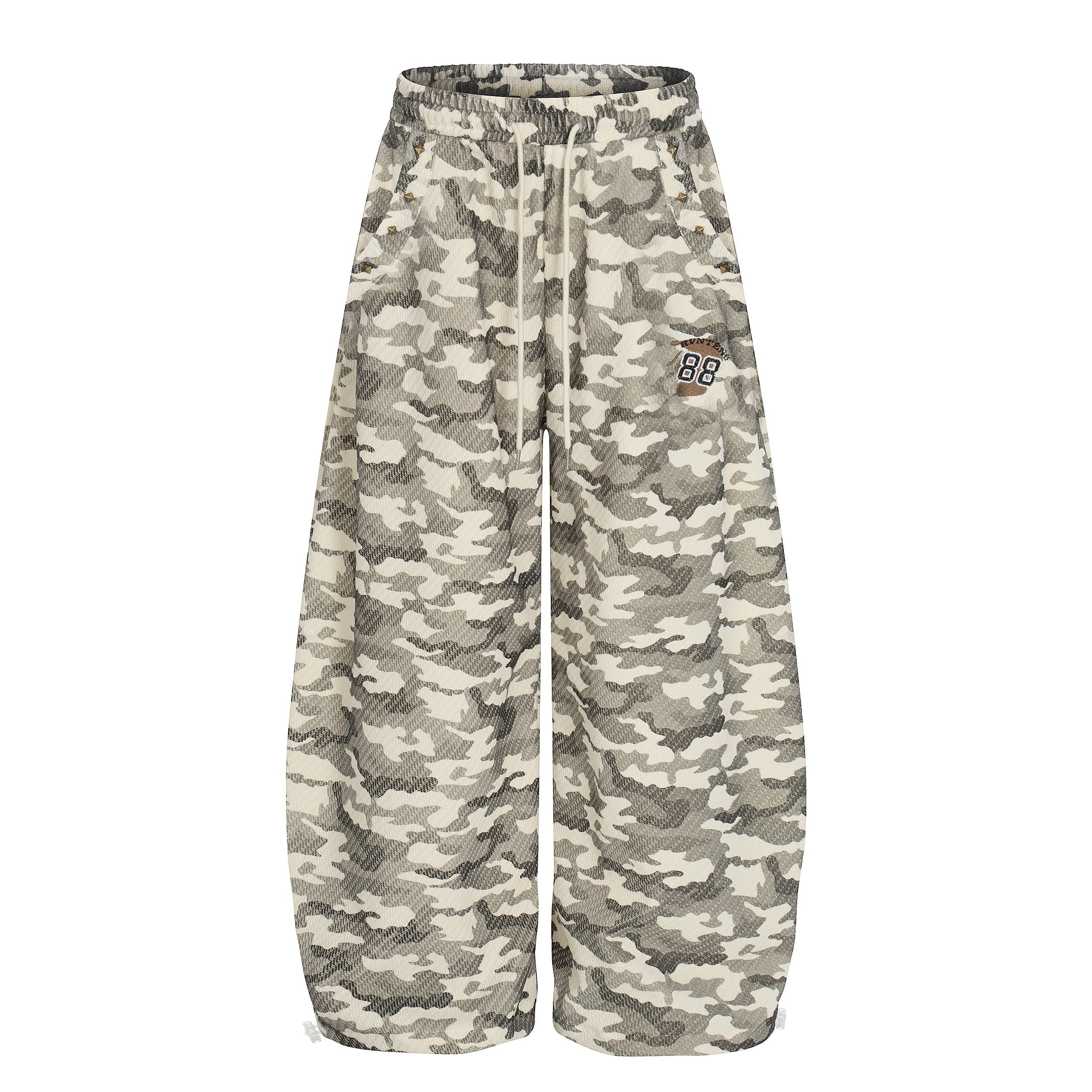 3-6-5.shop Vintage Camo Wide-Leg Sweatpants