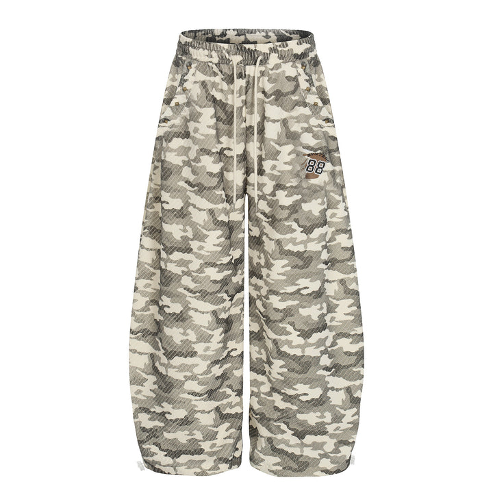 3-6-5.shop Vintage Camo Wide-Leg Sweatpants