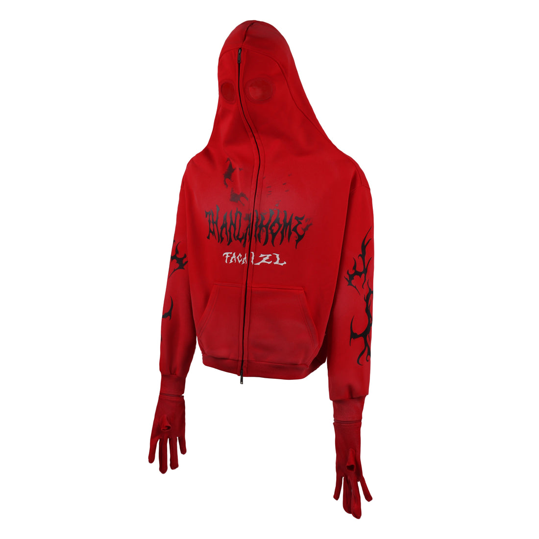 3-6-5.shop Full-Zip Masked Hoodie