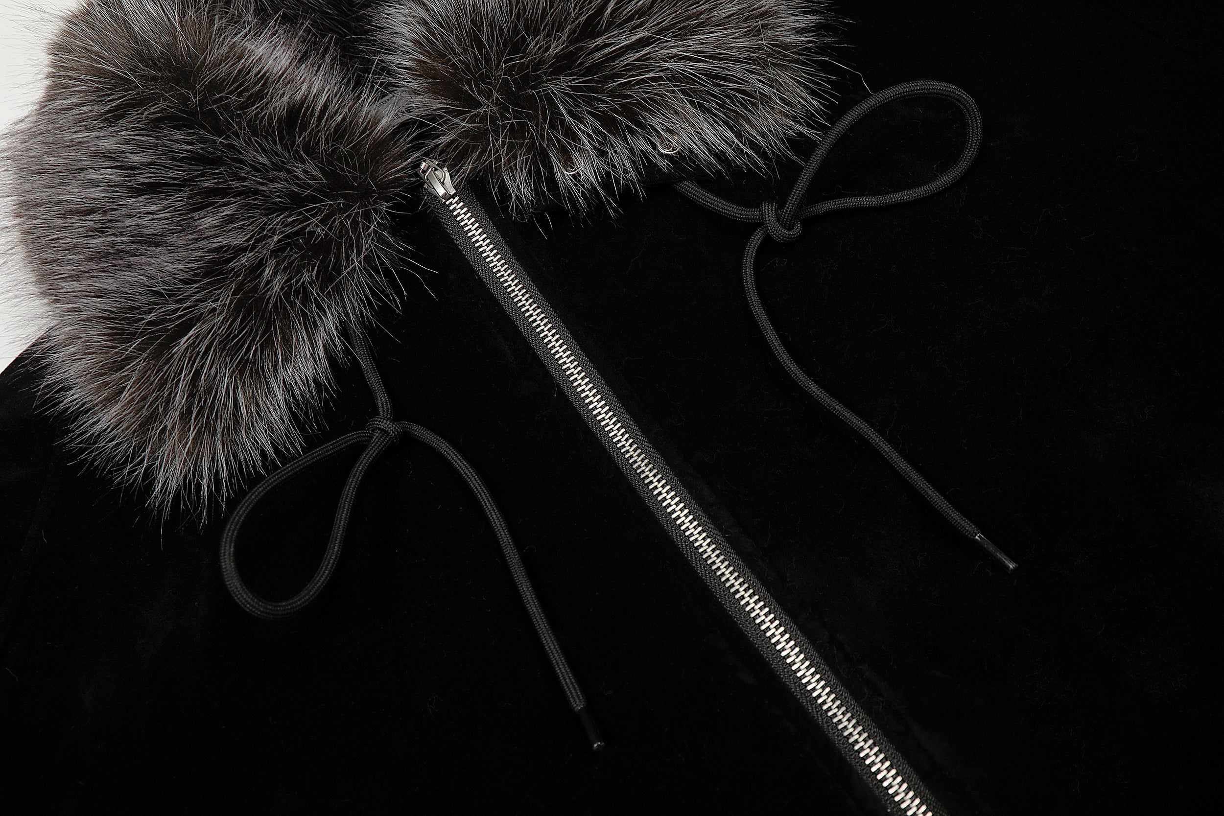3-6-5.shop Faux Fur Collar Velvet Jacket