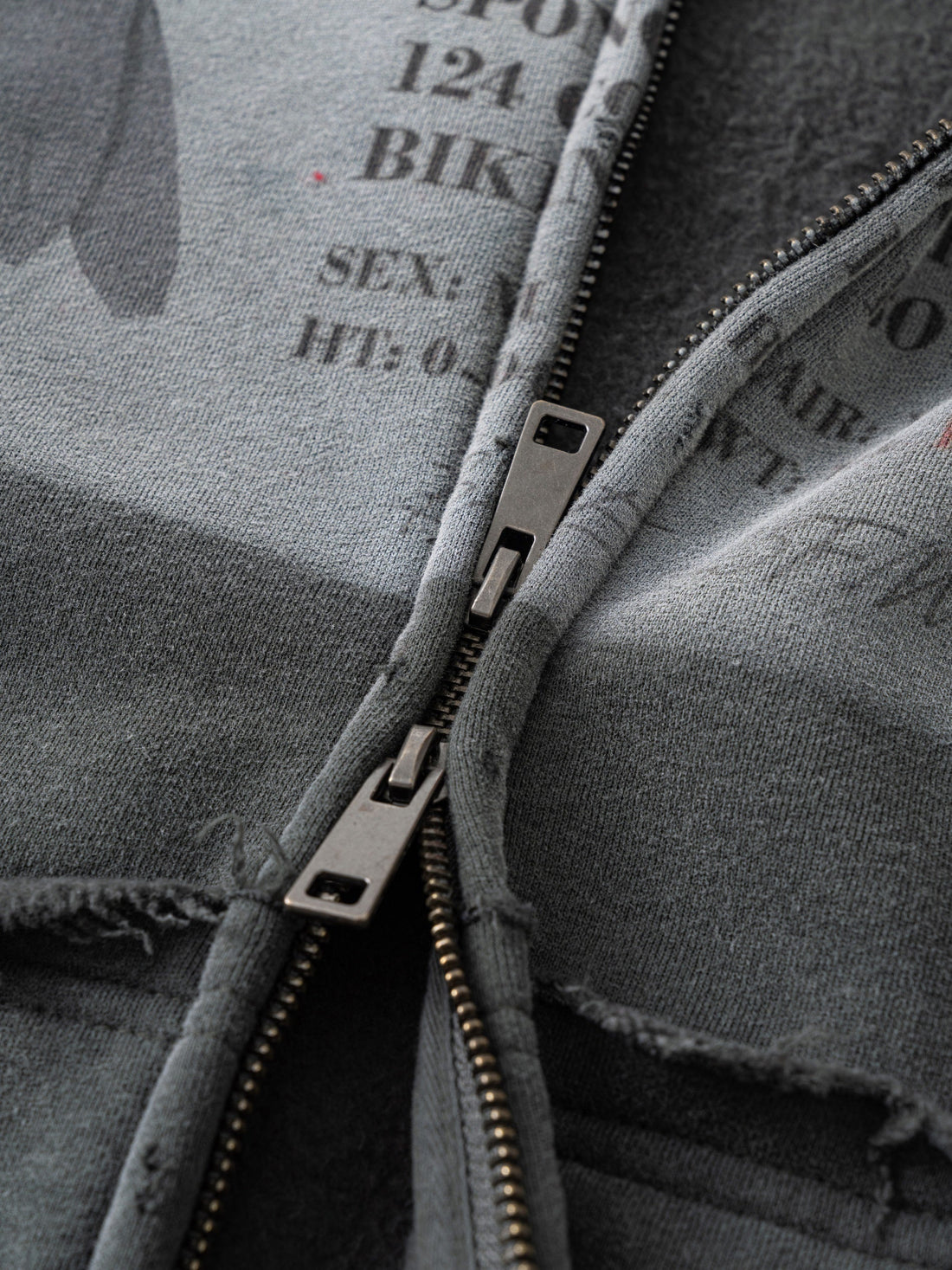 3-6-5.shop Vintage Wash Graphic Zip Hoodie