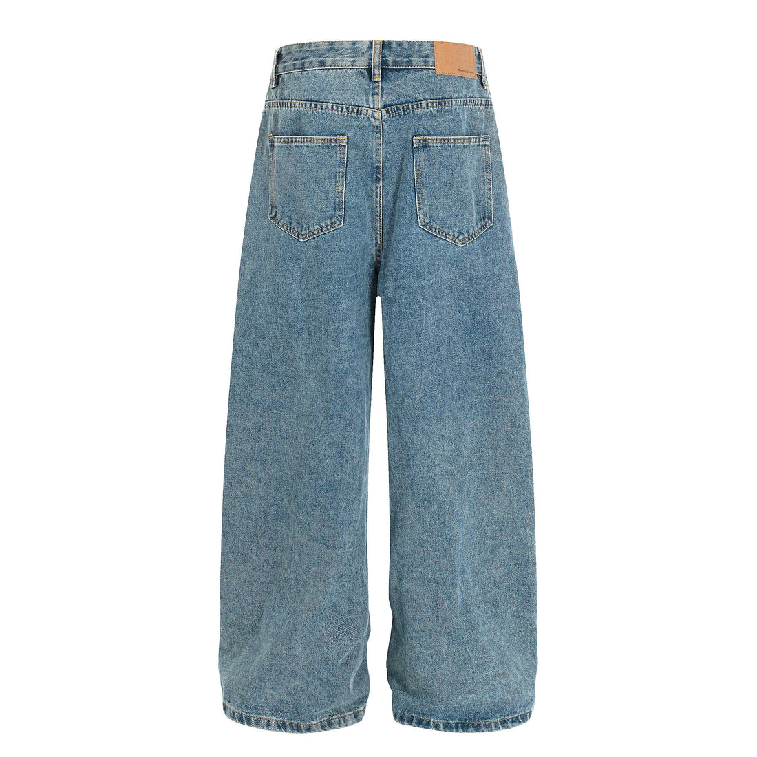 3-6-5.shop Asymmetric Waist Wide-Leg Denim Pants