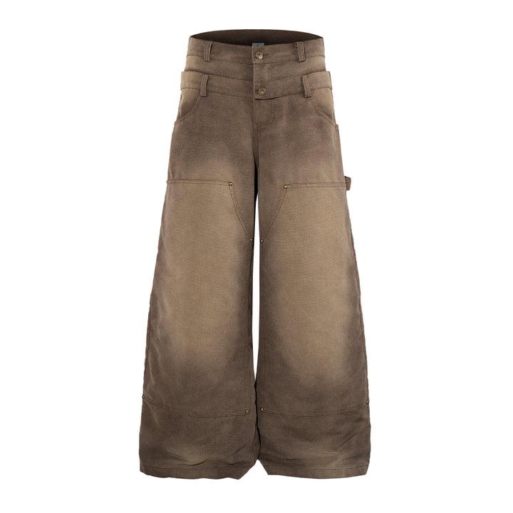 3-6-5.shop Vintage Utility Wide-Leg Pants