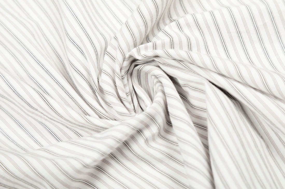 3-6-5.shop Striped Logo Button-Up Shirt