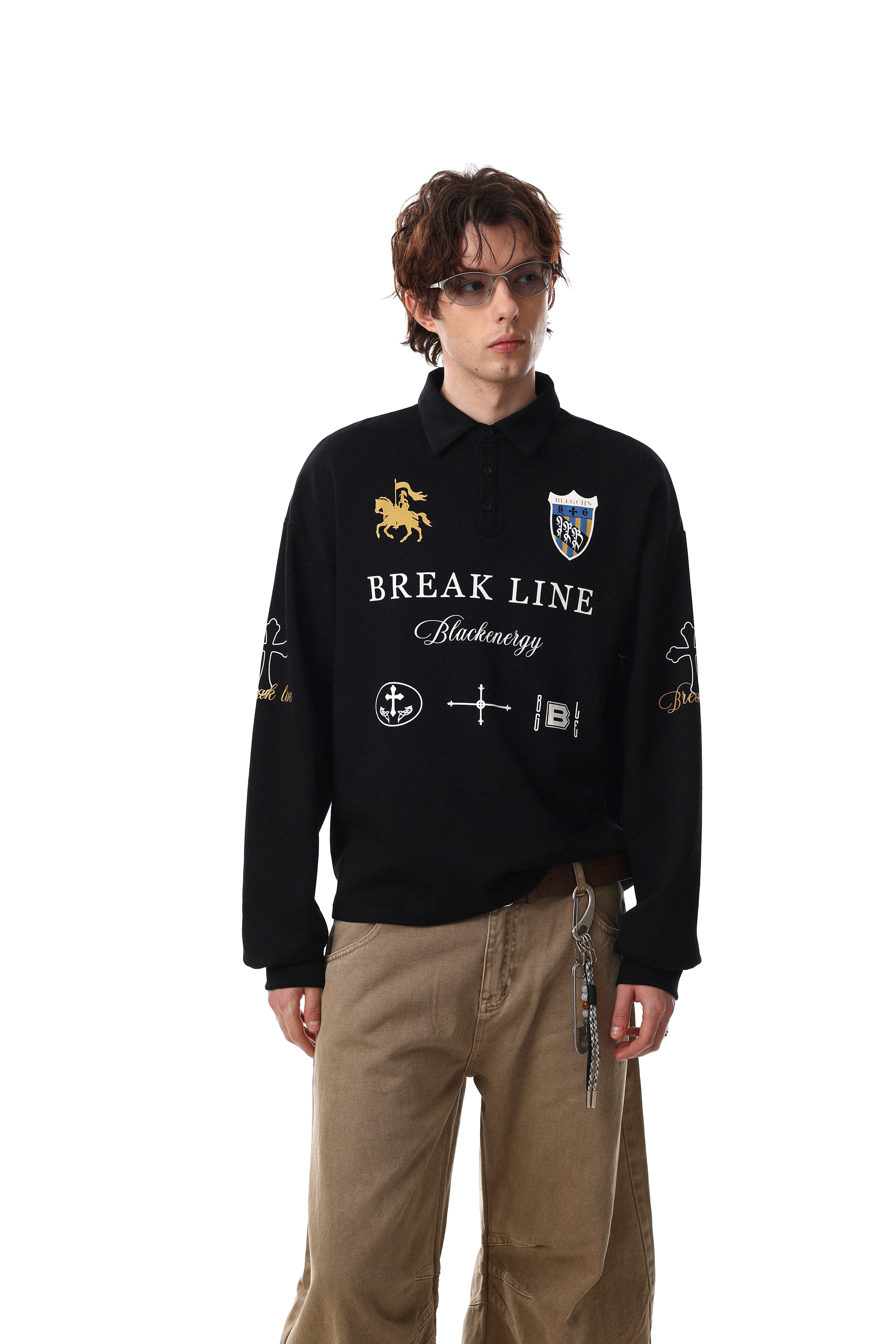 3-6-5.shop Break Line Graphic Polo