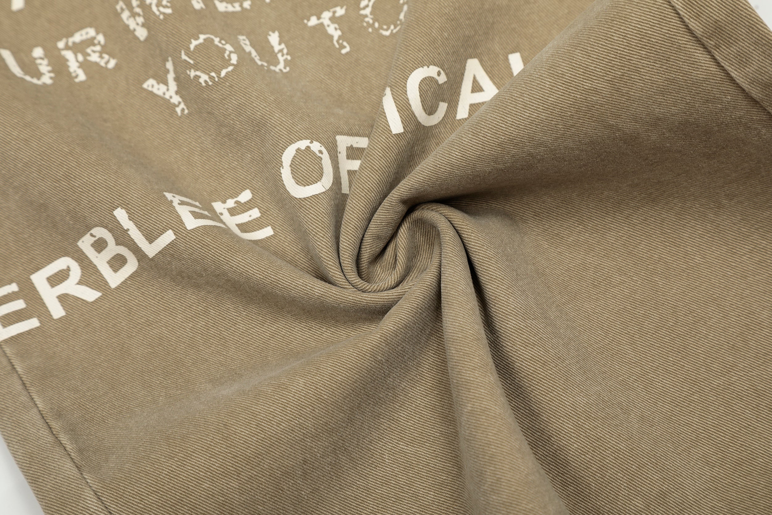 3-6-5.shop Text-Print Vintage Wide-Leg Pants