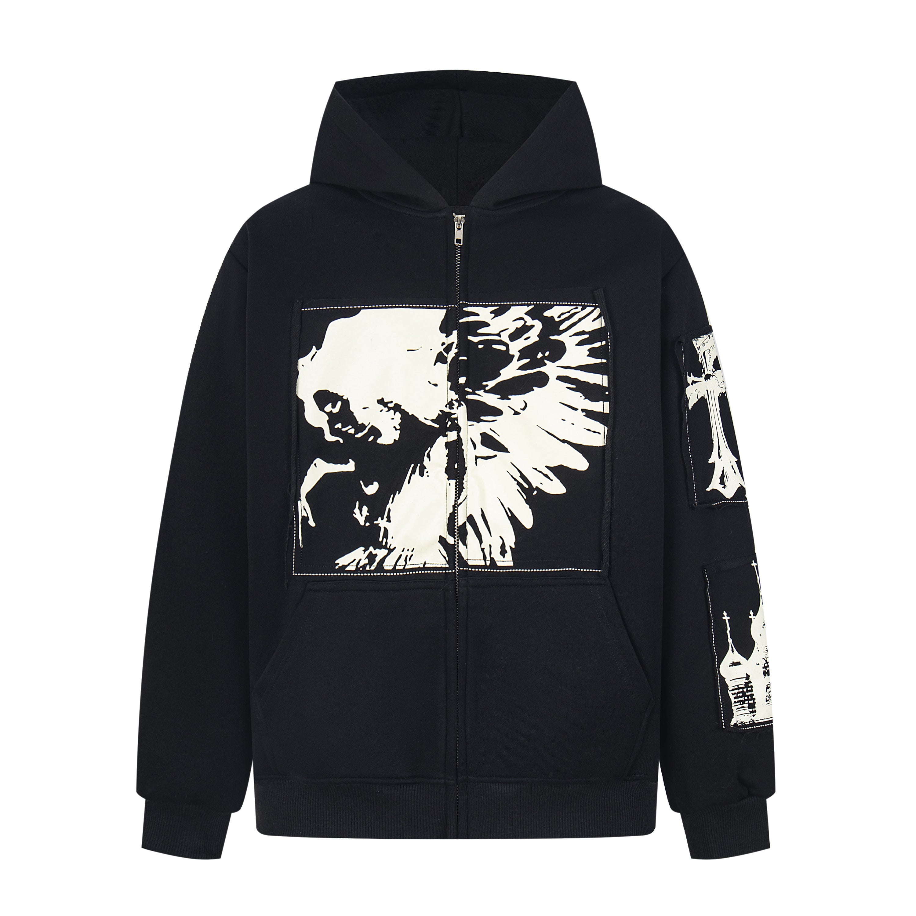 3-6-5.shop Graphic Zip Hoodie