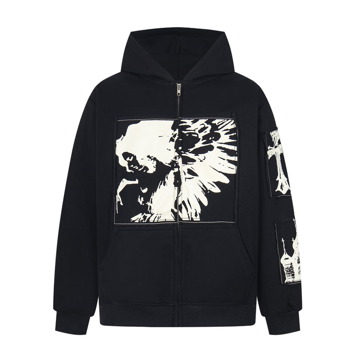 3-6-5.shop Graphic Zip Hoodie