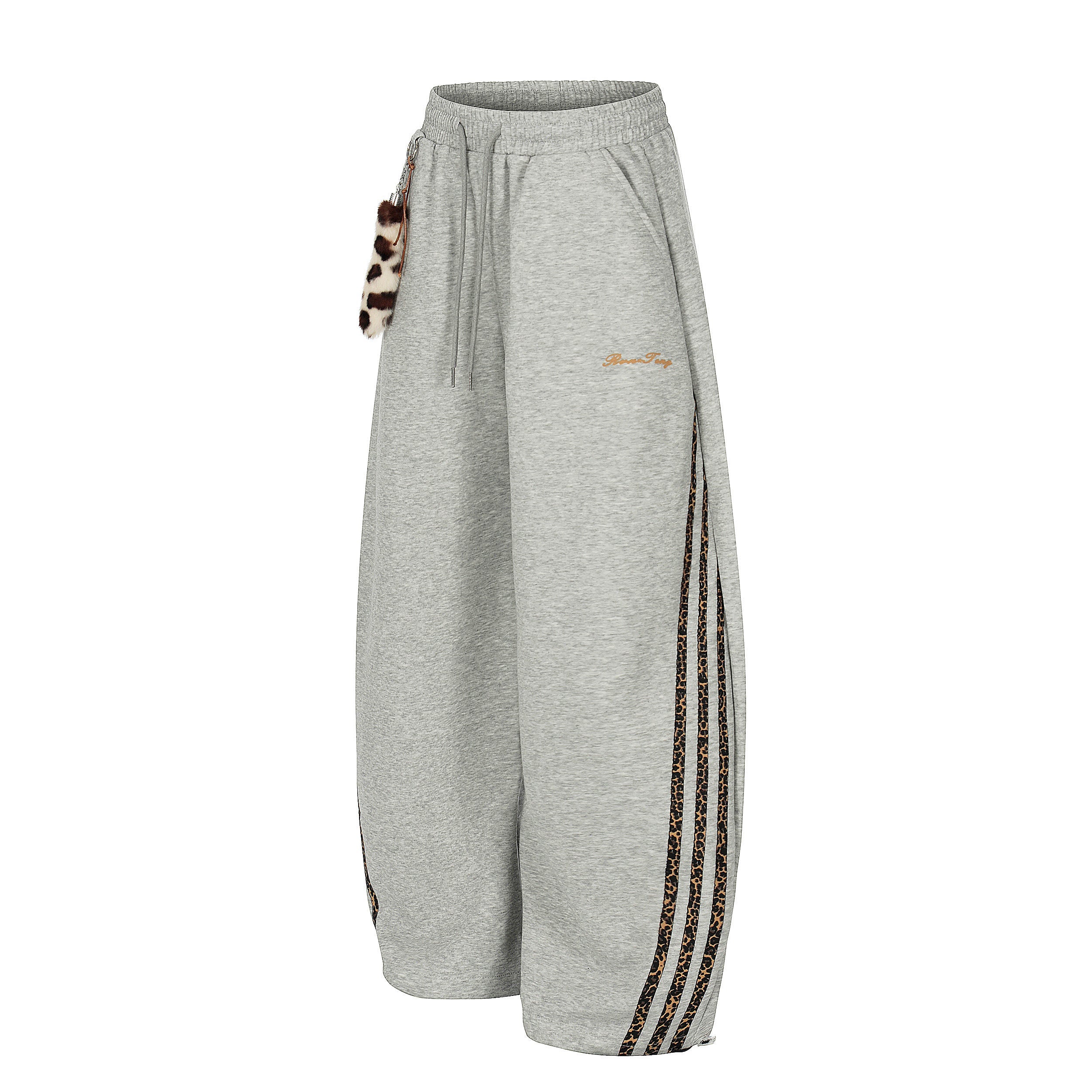 3-6-5.shop Leopard Stripe Loose Sweatpants