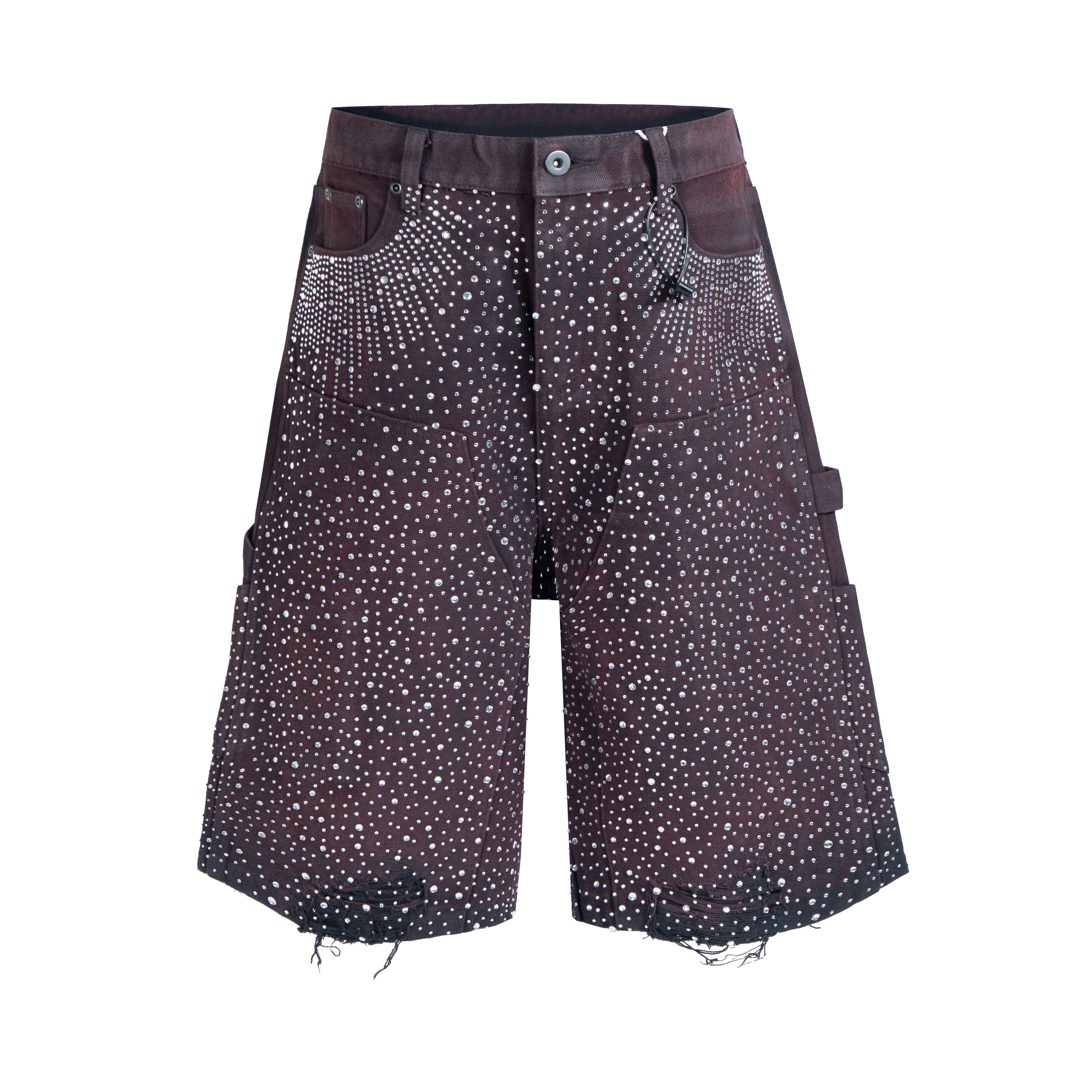 3-6-5.shop Studded Denim Shorts