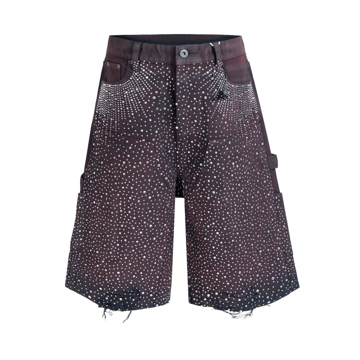 3-6-5.shop Studded Denim Shorts