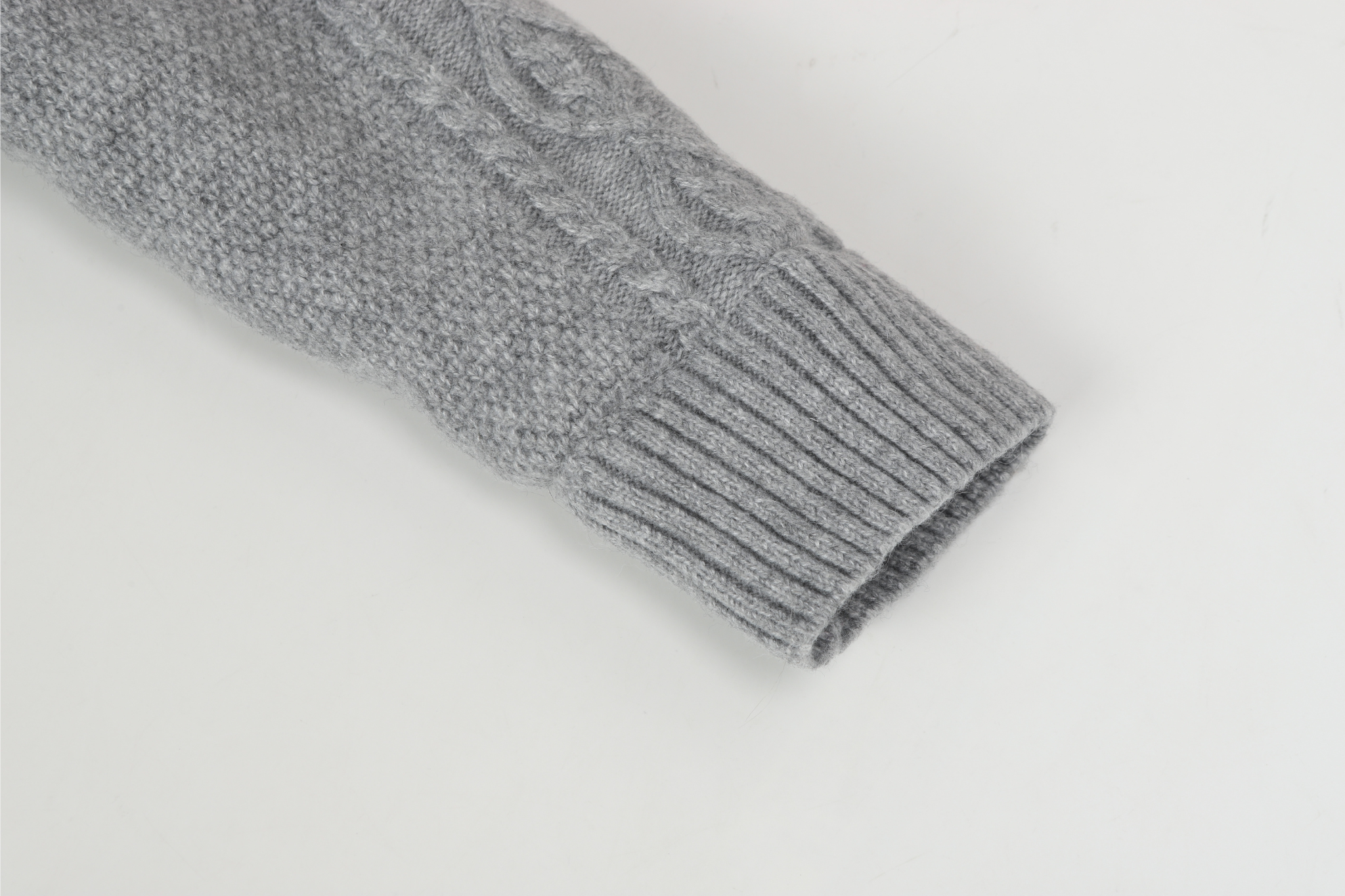3-6-5.shop Fleece-Lined Cable Knit Jacket