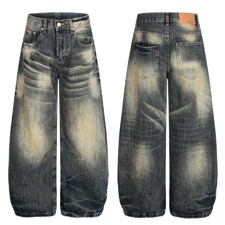3-6-5.shop Vintage Washed Loose Denim Pants