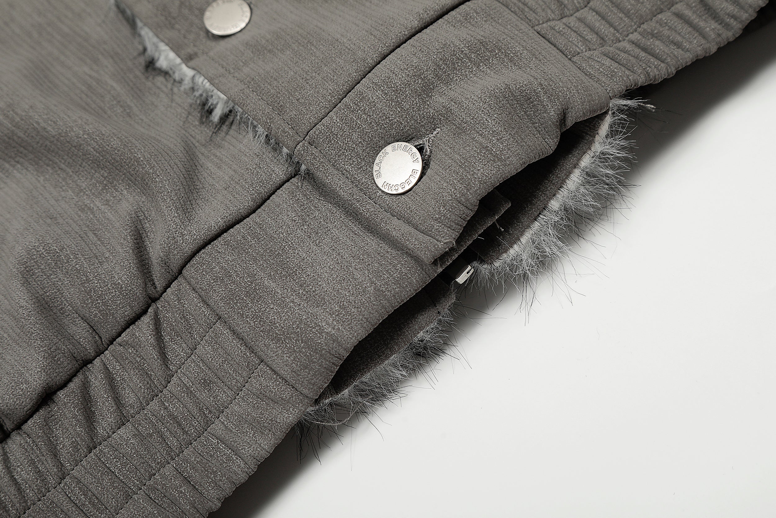3-6-5.shop Faux Fur Trim High-Neck Bomber Jacket