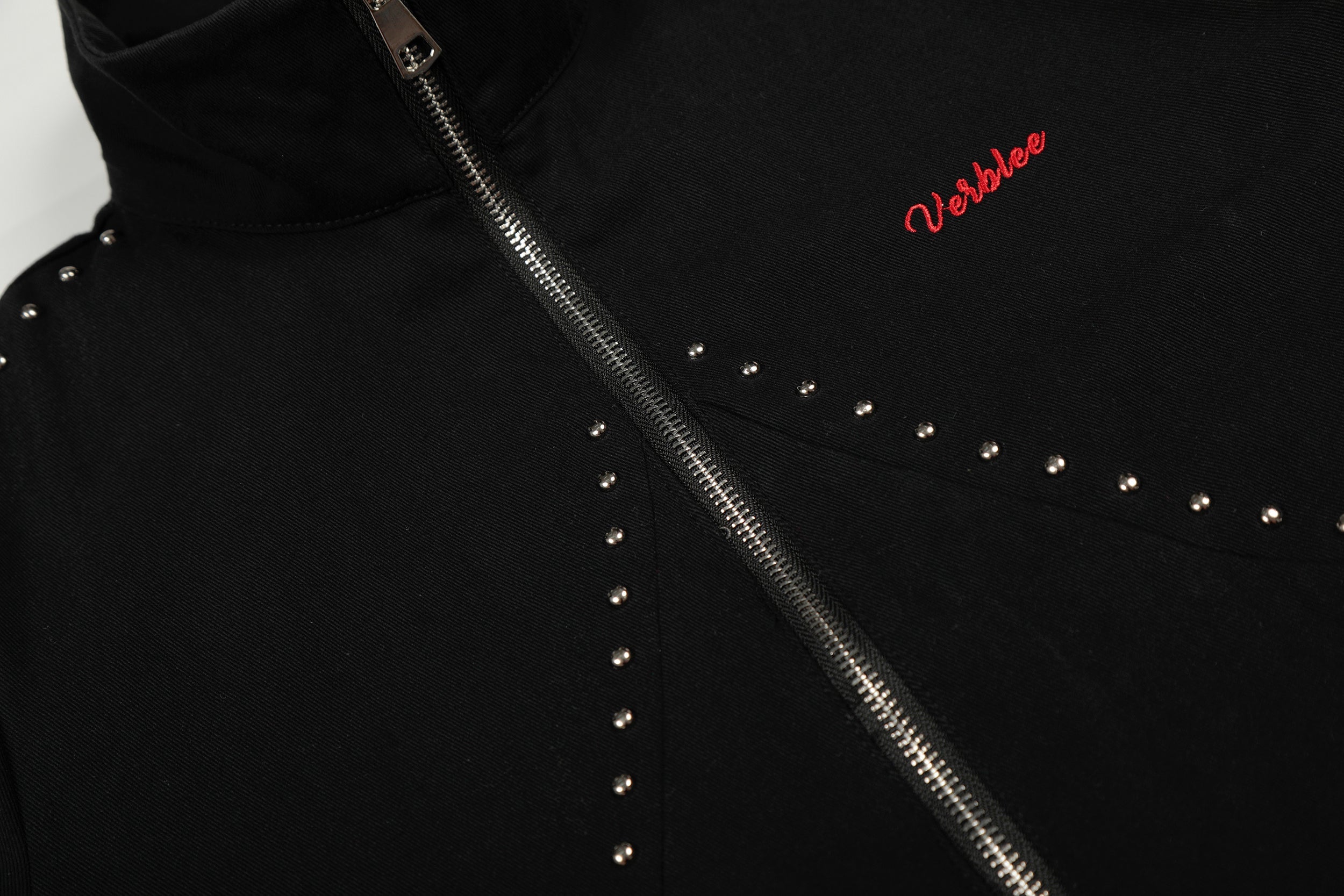 3-6-5.shop Rivet-Belted Cropped Rider Jacket