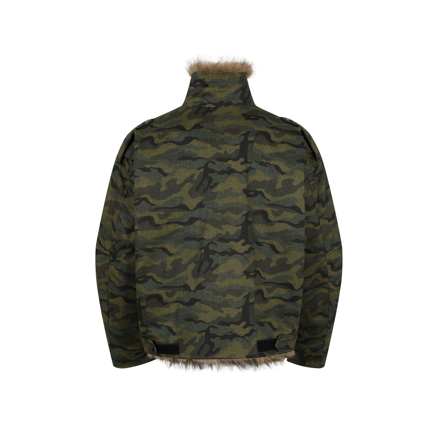 3-6-5.shop Camo Fur-Lined Jacket
