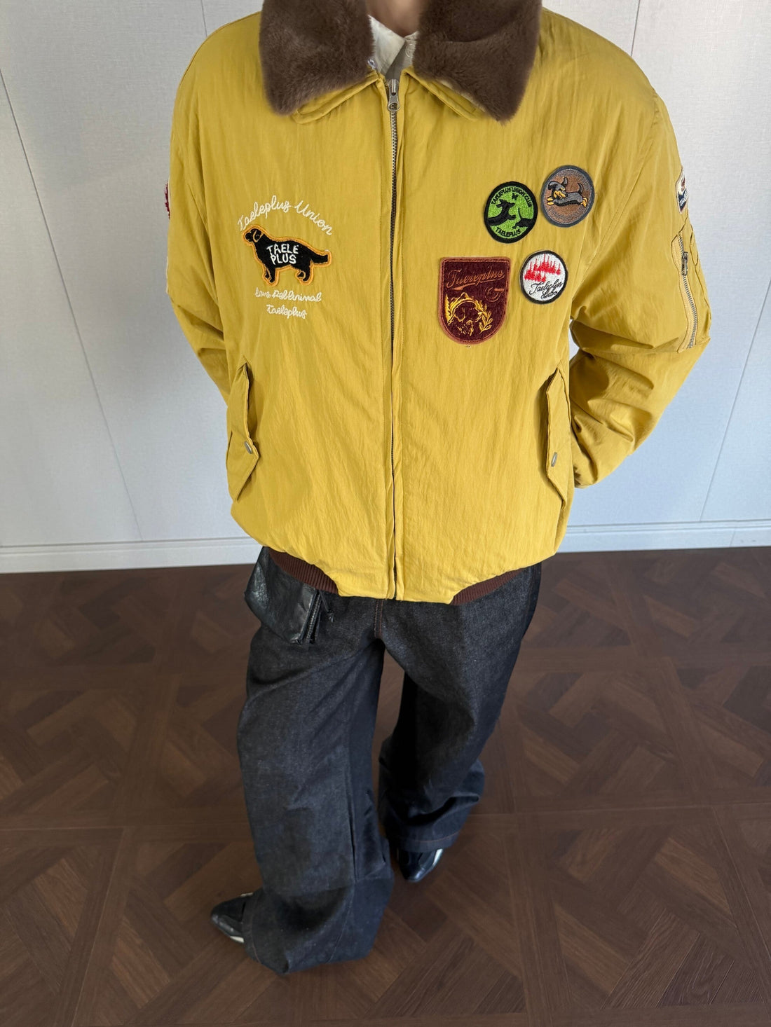 3-6-5.shop Aviation Patch Bomber Jacket