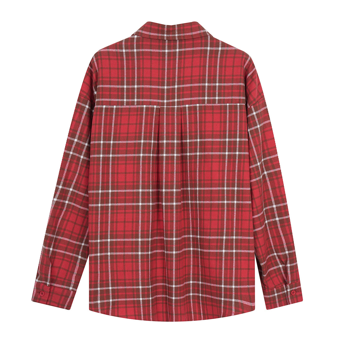 3-6-5.shop Patchwork Plaid Button-Up Shirt