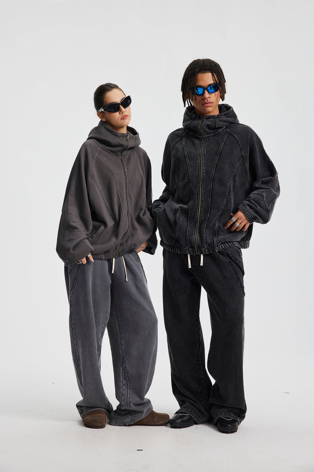 3-6-5.shop Curved-Seam Full-Zip Hoodie