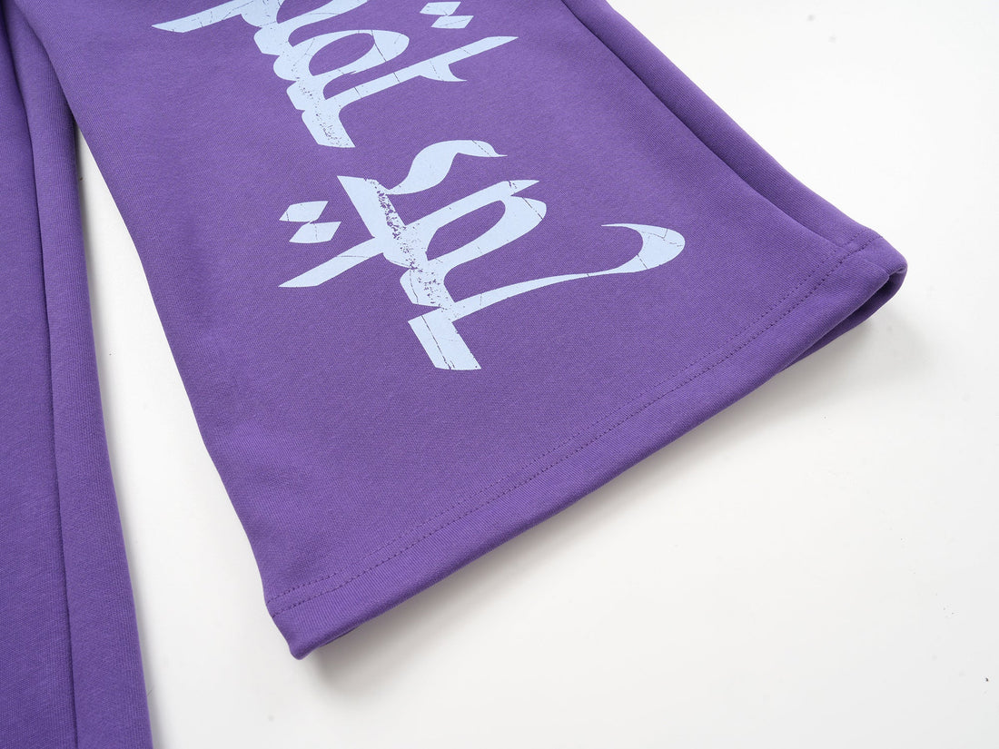 3-6-5.shop Graphic Print Wide-Leg Sweatpants