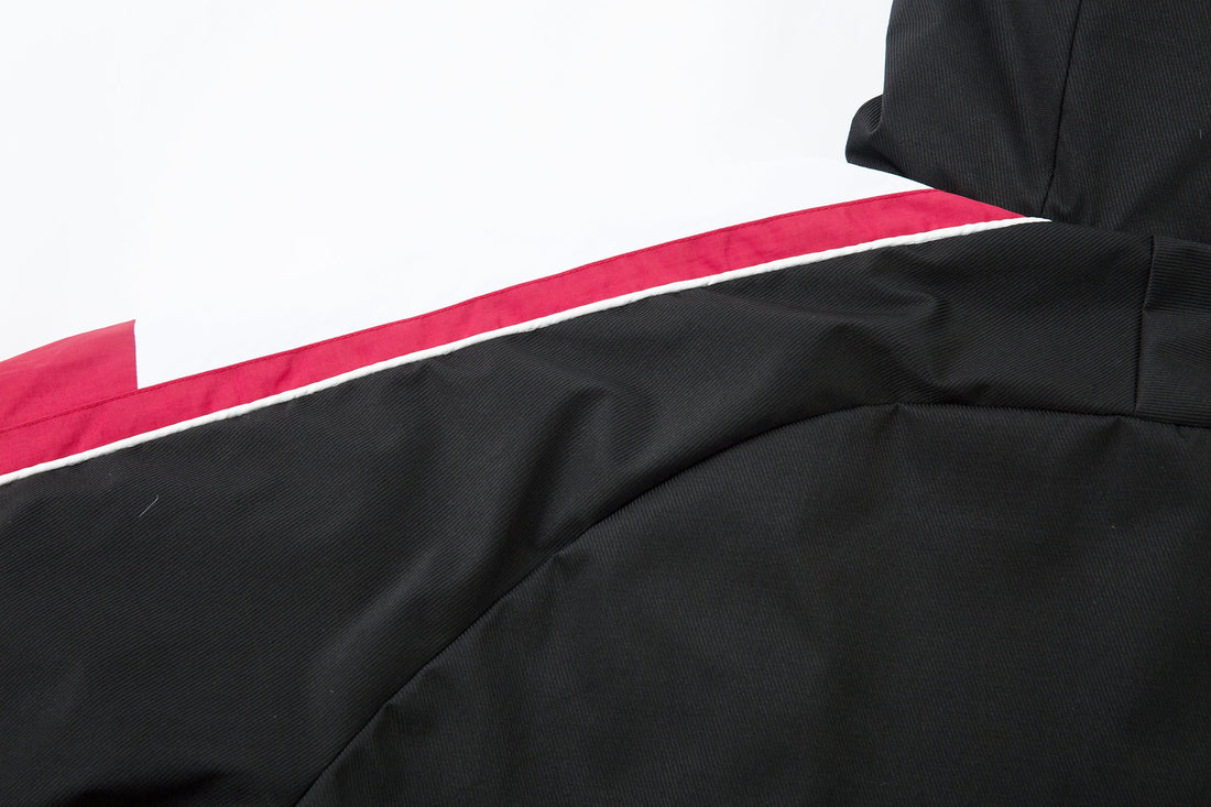3-6-5.shop Racing Patch Faux Fur Hood Jacket
