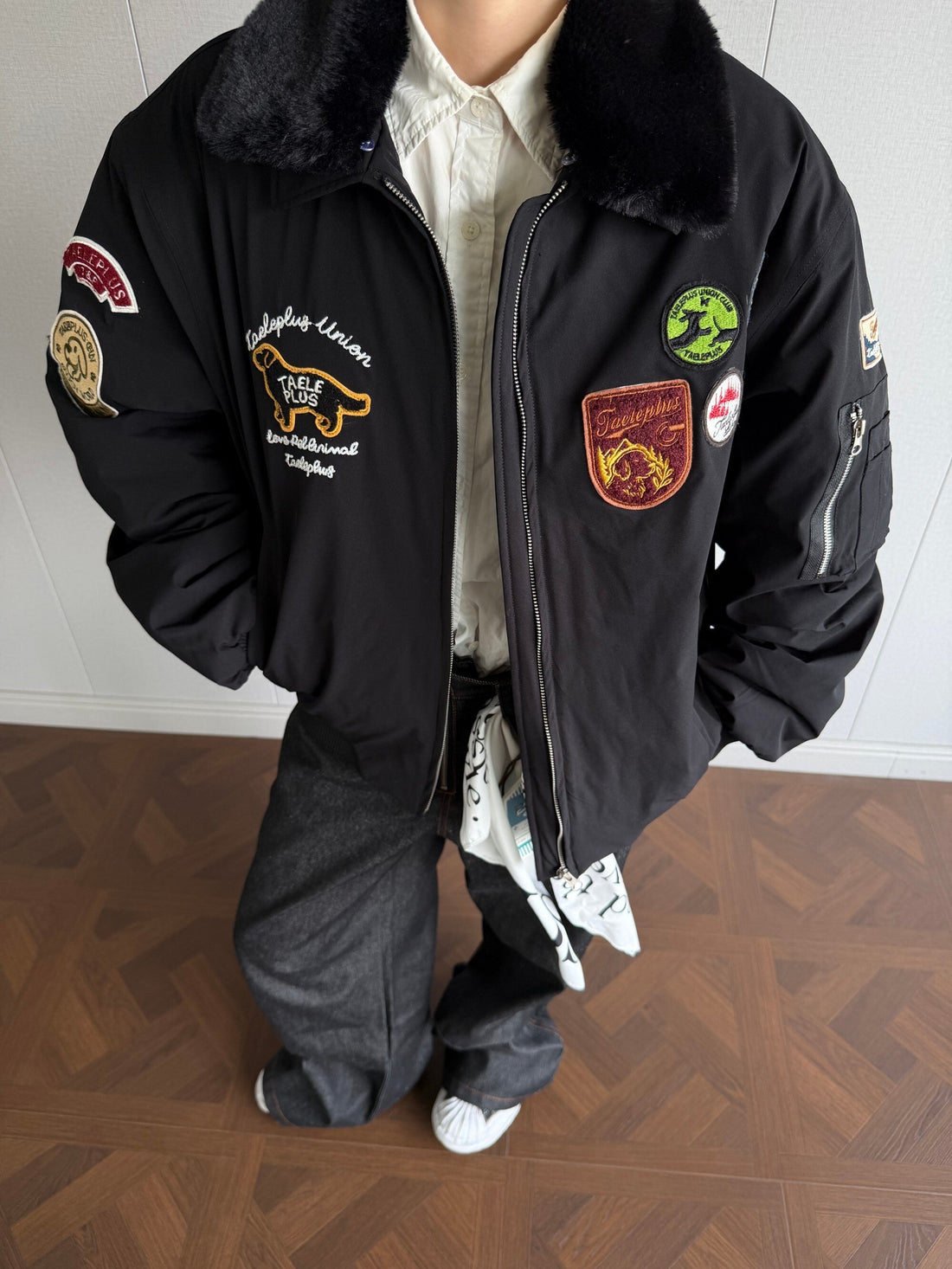 3-6-5.shop Aviation Patch Bomber Jacket