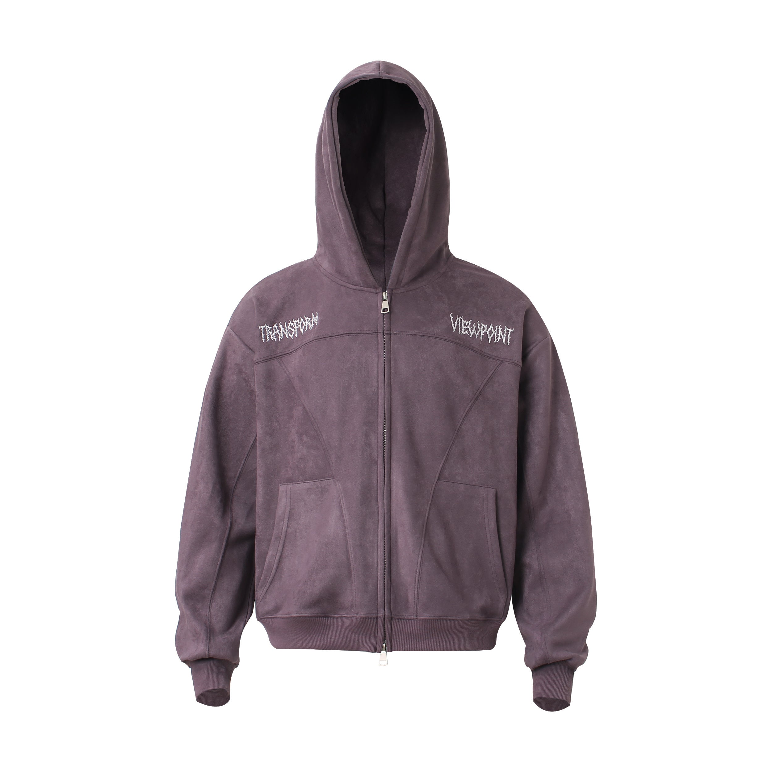 3-6-5.shop “Viewpoint” Suede Track Hoodie