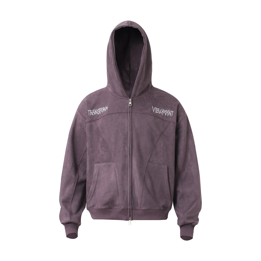 3-6-5.shop “Viewpoint” Suede Track Hoodie