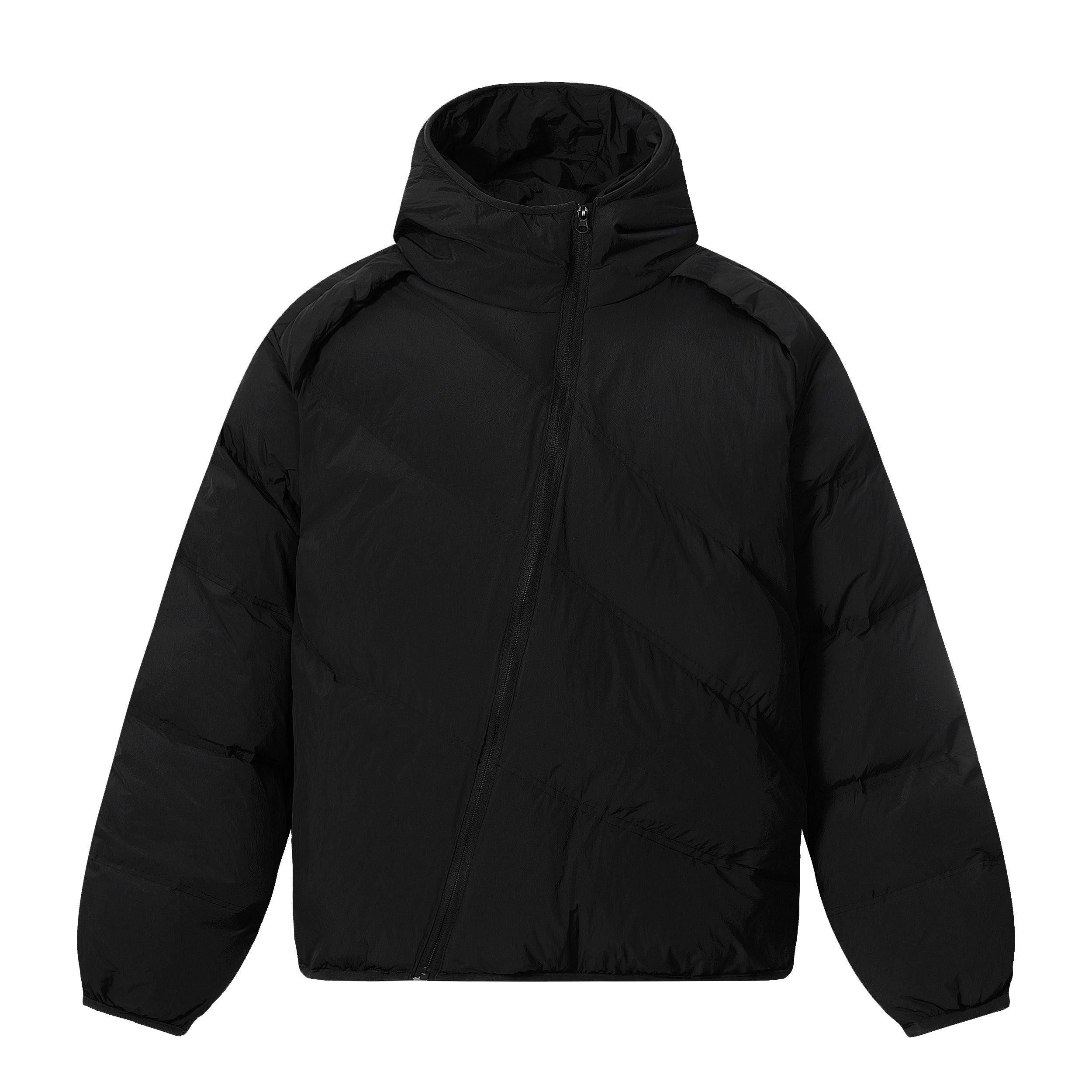3-6-5.shop Asymmetric Zipper Puffer Jacket