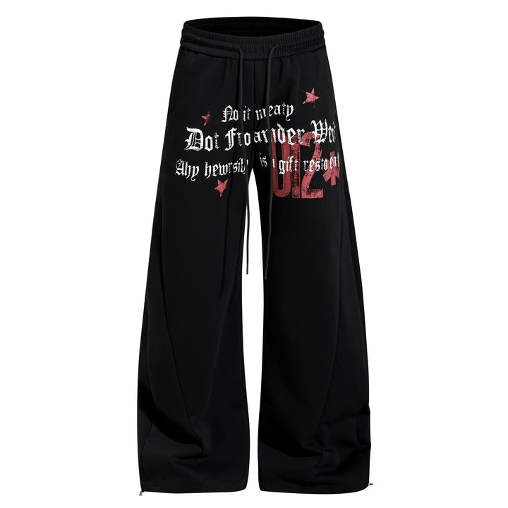 3-6-5.shop Vintage Star Wide-Leg Sweatpants