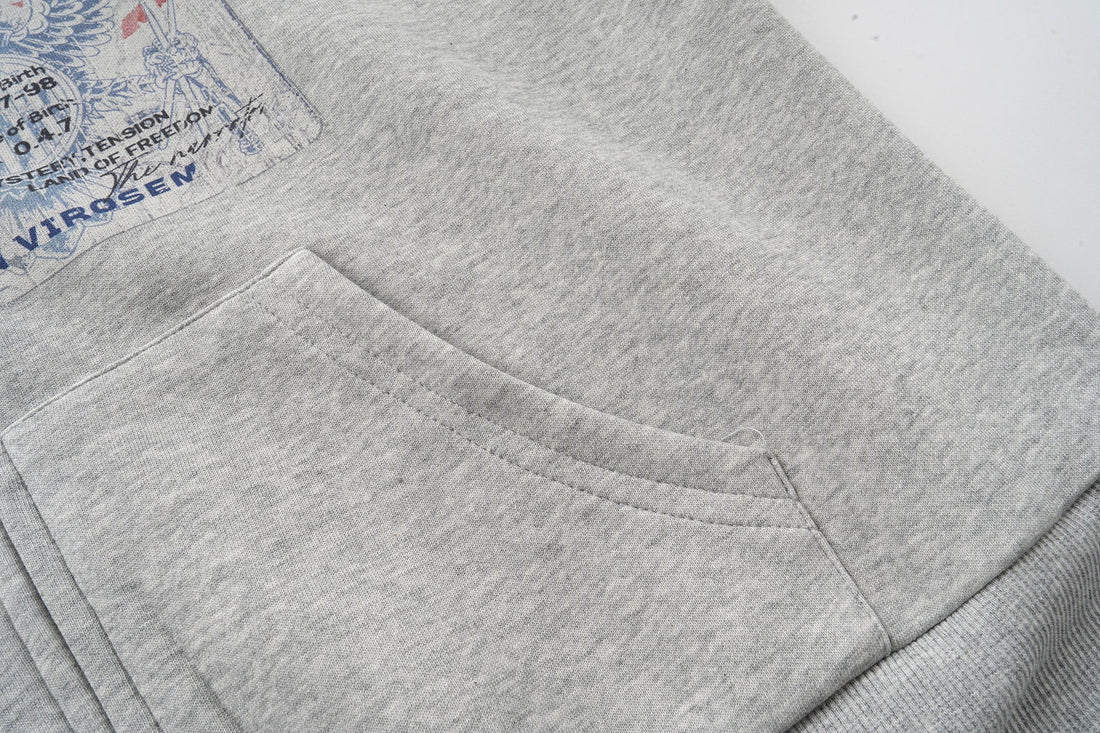 3-6-5.shop “Business Card” Graphic Zip Hoodie