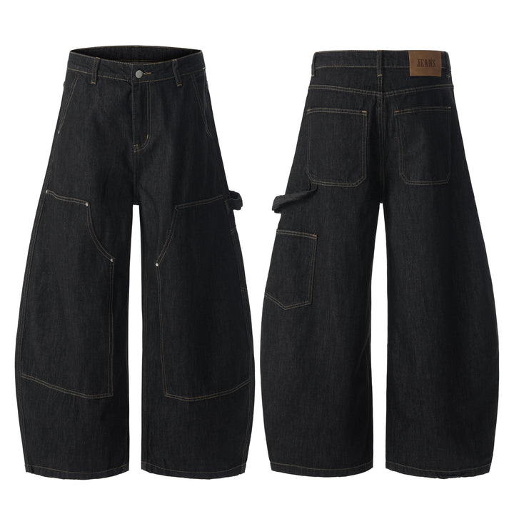 3-6-5.shop Utility Wide-Leg Denim Pants