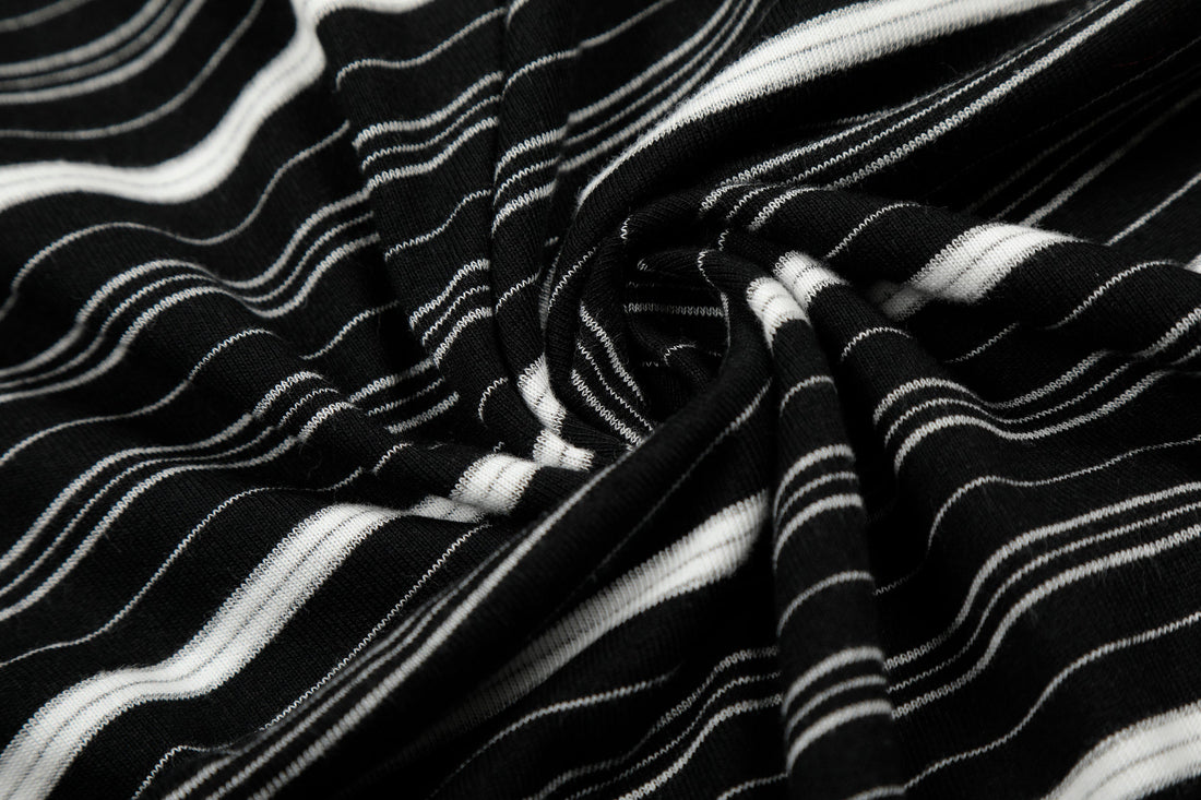 3-6-5.shop Striped Henley Long Sleeve Tee