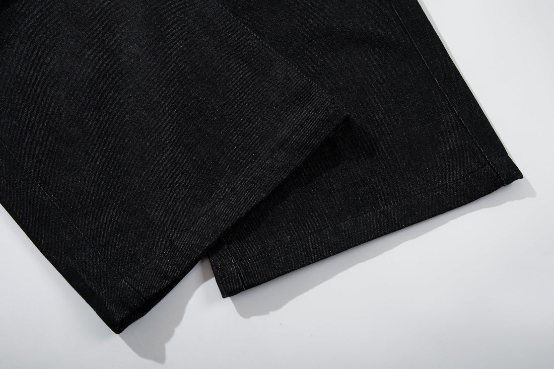 3-6-5.shop Wide Leg Button Fly Denim Pants